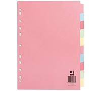 Q Connect A4 Intercalaires multicolores perforées