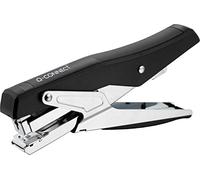 Q-Connect Agrafeuse métallisée et noire à pince Toucher doux Capacité 25 feuilles Agrafes 24/6 et 26/6