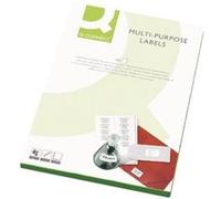 Q-CONNECT - Blanc - 70 x 37 mm - 70 g/m² - 2400 étiquette(s) (100 feuille(s) x 24) étiquettes G