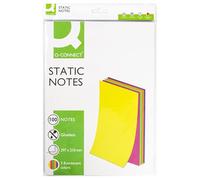 Q-Connect Bloc de notes électrostatiques enlève et met en place 210 x 297 mm 100 feuilles 5 couleurs fluorescentes