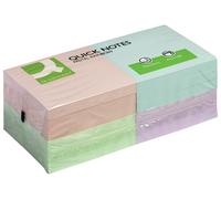 Q-CONNECT Bloc-notes adhésifs Quick Notes, 76x76mm, 1200 feuilles, pastel