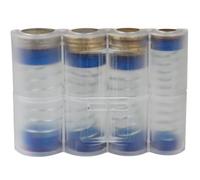 Q-Connect - Casier Monnayeur Soufflet 8 Fractions Euros 75 x 105 x 32 mm Transparent Bleu 947481