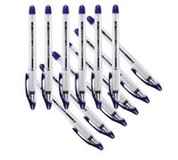 Q-Connect Delta KF00376 Lot de 12 stylos à bille Bleu