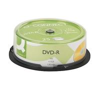 Q-Connect DVD-R Lot de 25 boîtes à gâteau 4,7 Go