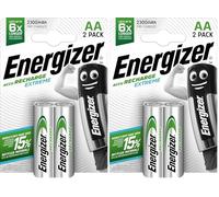 Q-Connect Energizer ENR Recharge Extreme 2300 AA BP2 - Piles domestiques (Rechargeable Battery, AA, Hybrides Nickel-m tal (NiMH), 1,2 V, 2 pi ce(s), 2300 mAh) E300624500 (Lot de 2)