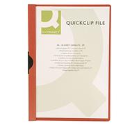 Q-Connect HF00461 Chemise à pince A4 Transparent/rouge