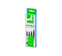 Q-Connect® KF01066 Stylo fibre - permanent, env. 0,7 mm (F), pack de 4