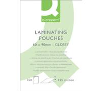 Q-Connect® KF01209 Pochette plastique - Business Card, 60 x 90mm, 125 mym, 100 pièces