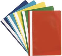 Q-Connect kf01464 chemises format A4 en PP Lot de 5 couleurs assorties