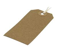 Q-Connect KF01597 Lot de 1000 étiquettes américaines avec ficelle Chamois 82 x 41 mm