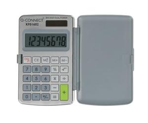 Q-Connect KF01602 Calculatrice de poche 8 chiffres Grand écran 99 x 58 x 6 mm