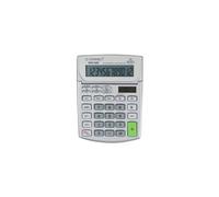 Q-CONNECT KF01605 - Calculatrice de bureau - 12 chiffres - panneau solaire, pile - gris
