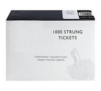Q-Connect KF01618 Lot de 1000 étiquettes américaines avec ficelle Blanc 37 x 24 mm