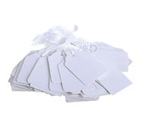 Q-Connect KF01619 Lot de 1000 étiquettes américaines avec ficelle Blanc 41 x 25 mm