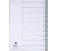 Q-Connect® KF01817 Répertoire - A - Z, PP, avec index, A4, 20 feuilles, gris