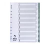 Q-Connect® KF01895 Répertoire à numéros - 1 - 31, PP, A4, 31 feuilles + feuille index, gris