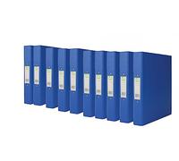 Q-CONNECT KF02003 classeur à anneaux Polypropylène (PP) Bleu - Classeurs à anneaux (Polypropylène (PP), Bleu, A4, 2,5 cm, 10 pièce(s))