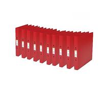 Q-CONNECT KF02008 Classeur à anneaux Rouge - Lot de 10