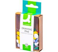 Q-Connect KF02020Q Lot de 10 X 120 punaises à tête colorée