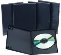 Q-Connect® KF02211 Boîtiers DVD vides - Boîtier rigide pour 1 DVD, livret inclus