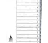 Q-Connect® KF02296 Répertoire à numéros - 1 - 31, PP, A4 grande largeur, 31 feuilles, gris
