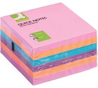 Q-Connect® KF02515 Papillons adhésifs Quick Notes - ultra-coloré, 76 x 76 mm