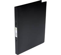 Q-Connect® KF02923 Classeur à anneaux transparent - A4, 4 anneaux, Ø des anneaux 16 mm, noir masqué