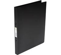 Q-Connect KF02923 Lot de 12 classeurs à 4 anneaux A4 16 mm - Couleur : noir transparent - En film polypropylène translucide solide - Dos de 22 mm - Classeur à anneaux en plastique - Classeur fin