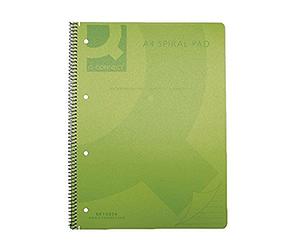Q-Connect KF10037 Cahier à spirale Polypropylène Transparent A4 5 vert