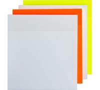 Q-Connect® KF10371 Papillons adhésifs PP - 76 x 76 mm, semi-transparent assorti, 4x 50 feuilles