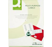 Q-connect - KF10647 - Ãtiquettes universelles , 70x37 mm, rectangulaires, blanches 100 feuilles.