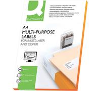 Q-Connect® KF10664 Étiquettes jet d'encre+laser+copieur - 210,0x297,0 mm, blanches, 100 pièces/100