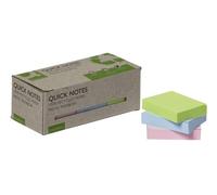 Q-Connect KF17326 Lot de 12 notes recyclées Arc-en-ciel pastel 38 x 51 mm