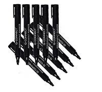 Q-Connect - KF26042 - Bout ciselé Marqueur permanent - Noir - Lot de 10