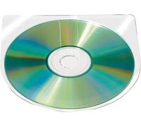 Q-Connect kf27031 CD/DVD Pochettes autocollant clair