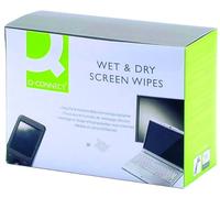Q-Connect lingettes humides et sèches Pack de 20 KF32148