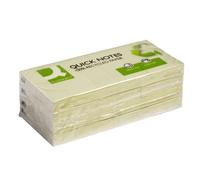 Q-Connect - Lot de 12 blocs de notes repositionnables recyclés 38 x 51 mm - Jaune