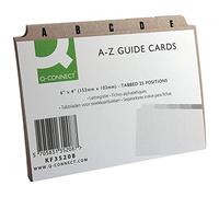Q-Connect Lot de 25 cartes guide A-Z Buff 152 x 102 mm