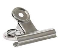 Q-Connect Lot de 3 pinces magnétiques Argenté 50 mm