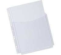 Q Connect Lot de 5 pochettes perforées à soufflet avec face avant s'arrêtant aux 3/4, Format A4