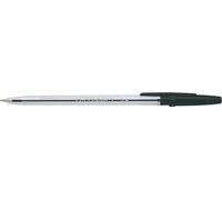 Q-Connect Lot de 50 stylos à bille classiques - Noir - Épaisseur de trait 0,5 mm - Encre résistante à la lumière - Pour le bureau, la maison et l'école