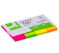 Q-CONNECT Lot de Quick Tabs Neon 20x50mm 4x40 KF01226