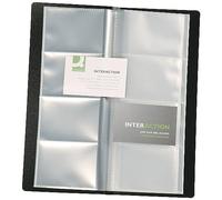 Q-Connect Lot de titulaire du nom de carte de 160 cartes Black KF03664