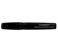 Q-Connect Marqueur permanent imperméable à l'eau et à séchage rapide - Pointe ogive de 2 à 3 mm - Pour carton, plastique, bois, métal, verre, pierre, toile - Noir