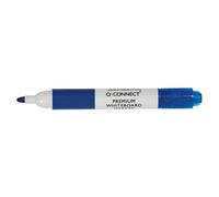 Q-Connect Marqueur pour tableau blanc - De qualité supérieure - Marqueur non permanent - Épaisseur de trait : 2-3 mm - Effaçable - Pour la maison, le bureau, l'école - Lot de 10 - Couleur : bleu