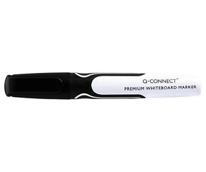 Q-Connect Marqueur pour tableau blanc/effaçable/marqueur non permanent/épaisseur de trait 2-3 mm/haute qualité/pour la maison, le bureau, l'école/Couleur : noir