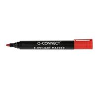 Q-Connect Marqueur pour tableau de conférence/rond/opaque/pour affiches, présentations/ne sèche pas/recyclé/ergonomique/efficace/confortable/rouge