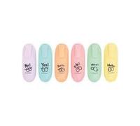 Q-Connect Mini Hler Lot de 6 stylos pastel