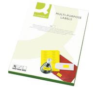 Q-Connect KF01134 Étiquette multifonction Jaune fluo 99,1mm x 38,1 mm 100 étiquettes (14 par feuille A4) (Import Royaume Uni) G