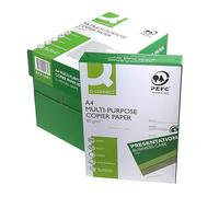 Q-CONNECT Papier blanc KF01087 Office pour imprimante et copieur - 5 rames de 500 feuilles (80 g/m²) - Papier jet d'encre laser multifonction e qualité B